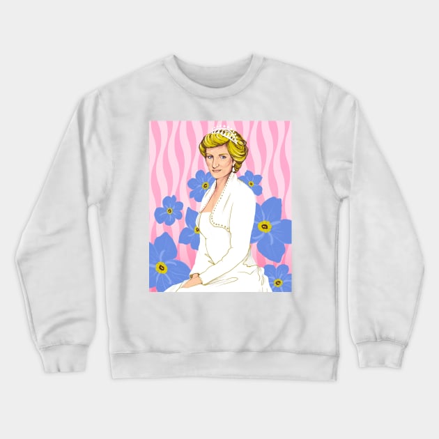 Princess Diana by Cindy Rose Studio Crewneck Sweatshirt by cindyrosestudio